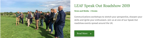 LEAF Speak Out Roadshow 2019