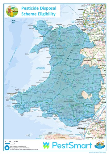 Areas of Wales and England covered